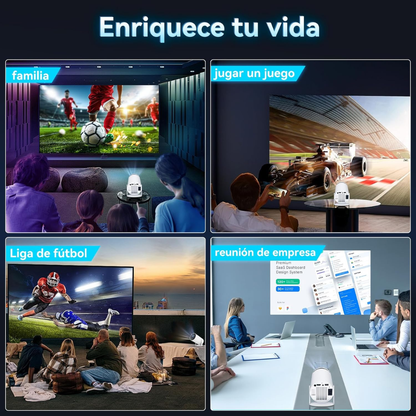 Moonbeam Vision 4K – Proyector Portátil (Cine en Casa • Sincronización Móvil • Ultra HD)