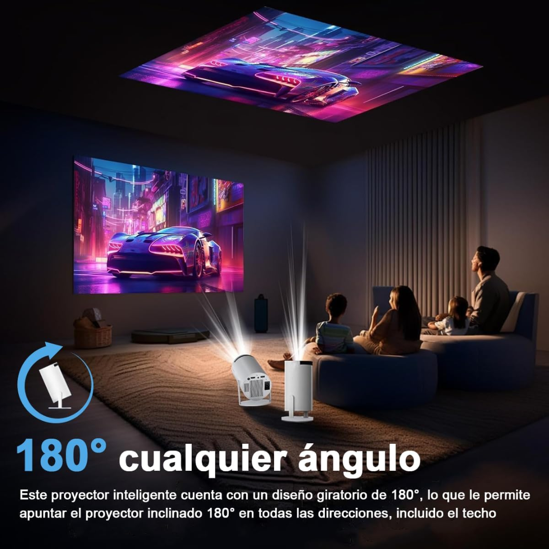 Moonbeam Vision 4K – Proyector Portátil (Cine en Casa • Sincronización Móvil • Ultra HD)